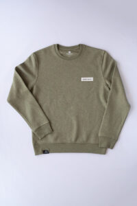 UP and DOWN - Crew Sweat<br>mid heather khaki