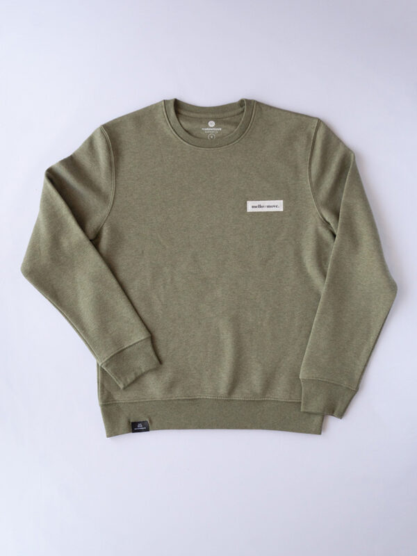 UP and DOWN - Crew Sweat<br>mid heather khaki