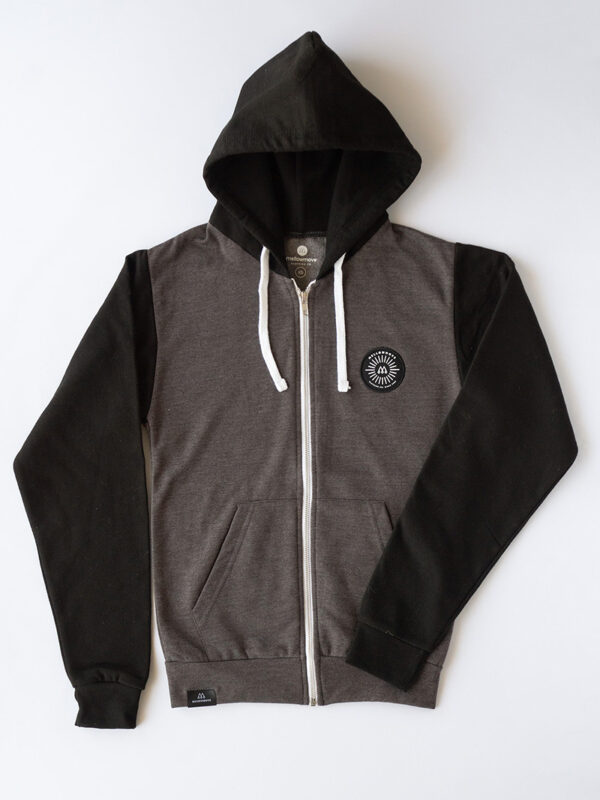 RAYS - Zip Hoodie<br>charcoal grey / black