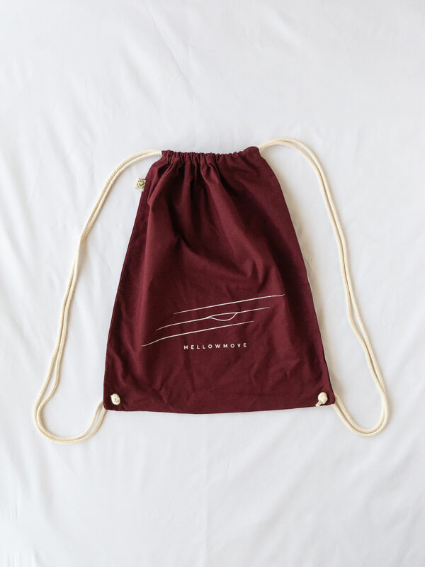 WAVE LINES - Drawstring Bag<br>burgundy
